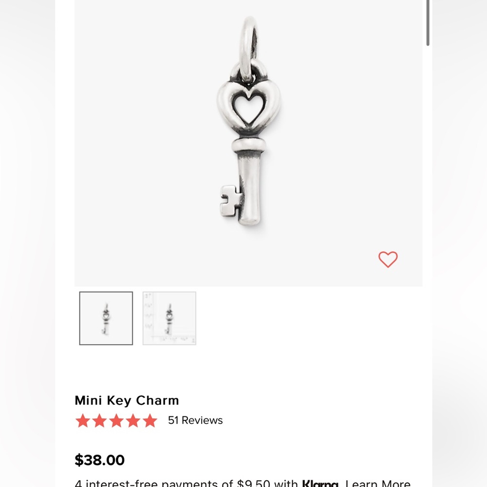 James Avery “mini key” charm